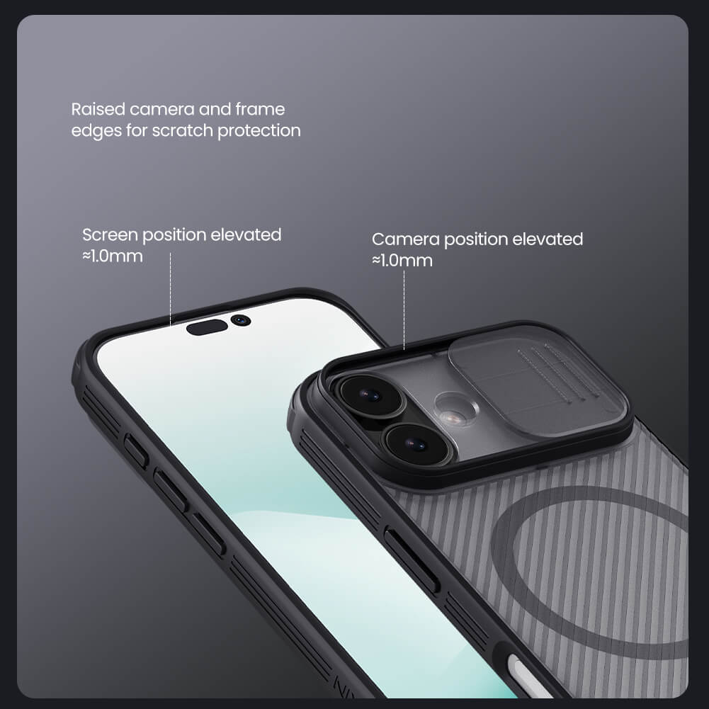 Чехол-крышка NILLKIN для Apple iPhone 17 6.3 (2025) (серия CamShield Pro Magnetic case Clear version)